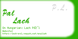 pal lach business card